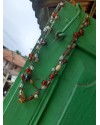 Alphabey's Threaded 4 Strands Multicolour Glass Beaded Brass Mala Necklace For Women Alphabey's Threaded 4 Strands Multicolour Glass Beaded Brass Mala Necklace For Women